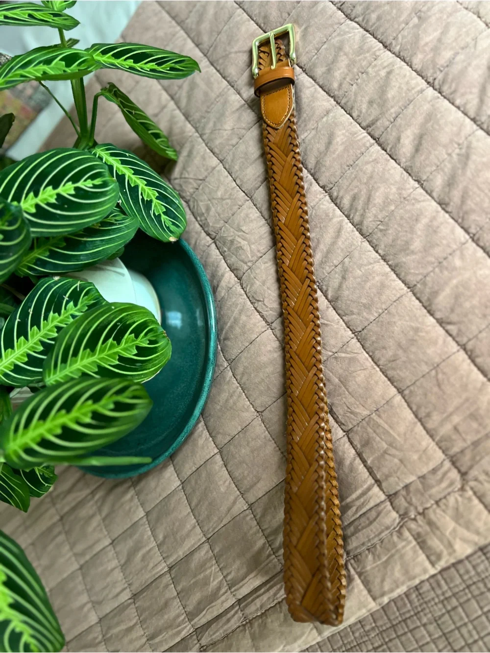 J. CREW- Women’s Woven Brown Leather Braided Belt - Saddle XS/S - Picture 8 of 8